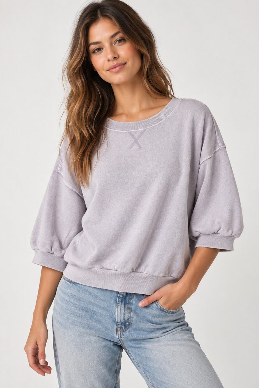 Anthropologie Pilcro Purple Cotton Blend Sweatshirt Small